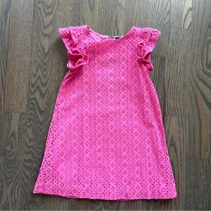 Girl Ralph Lauren Eyelet Dress Pink Sleeveless Size 4